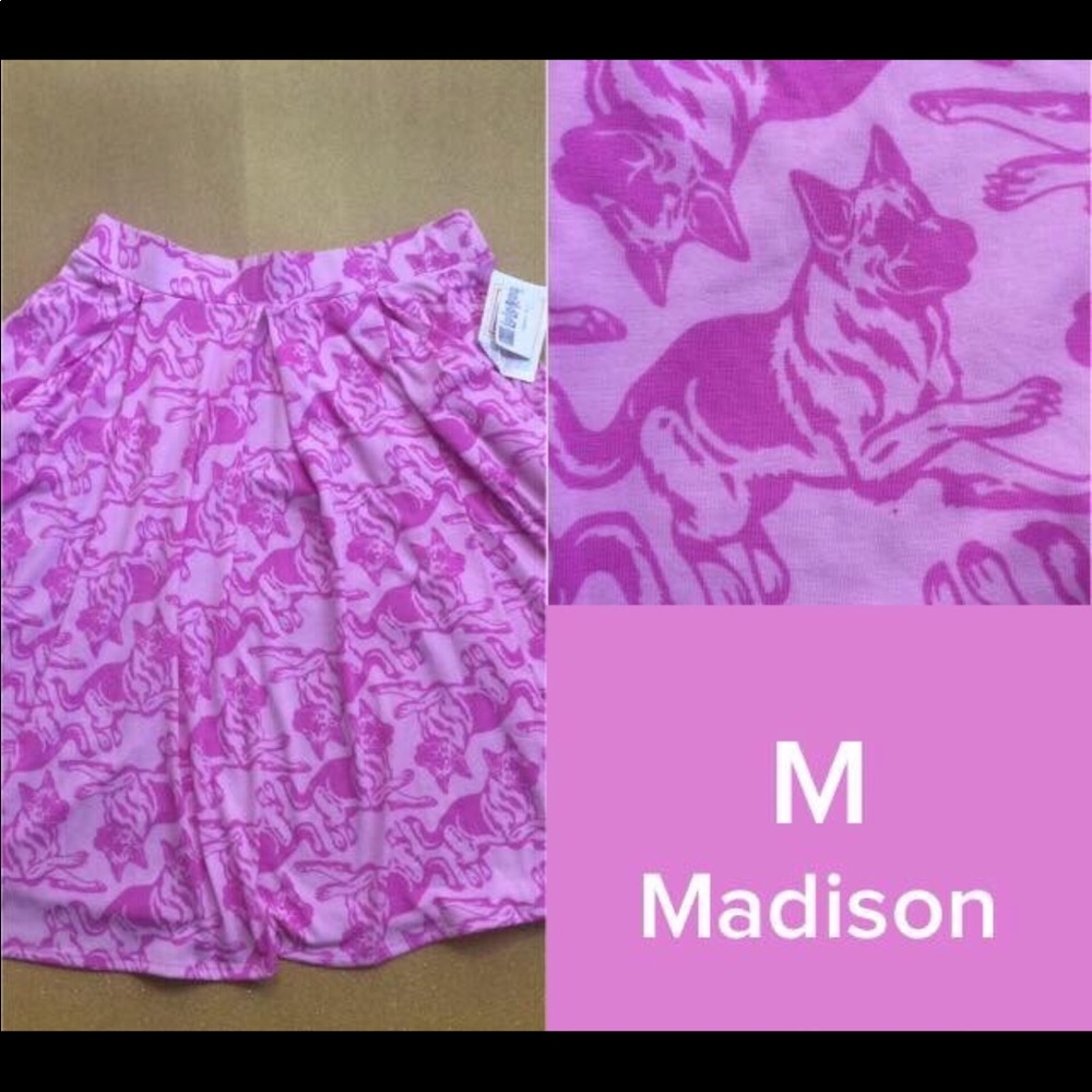 BNWT LulaRoe M Madison German Shepherd Skirt